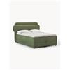 Westwing Collection Letto boxspring con vano contenitore Enrica - Verde