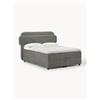 Westwing Collection Letto boxspring con vano contenitore Enrica - Grigio