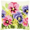 VERVACO Kit Cuscino Punto Croce VIOLE Set Ricamo Principianti Cuscini Gobelin Decorativi ca. 40 x 40 cm Accessori Per Lavoretti Creativi DIY Casa Decor Hobby Adulti Cross Stitch