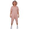 FERRUCCI COMFORT Pigiama Tutone Sanitario da Donna per Anziani - 9078 MC PC - Manica Corta e Pantalone Corto per Alzheimer e Incontinenza (L)