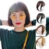 Bcenoilua Frangia Clip Capelli Veri Frangetta Finta Extension Natural Bangs Hair Clip Frontale Air Bangs French Bangs Posticci per Capelli Donne con Capelli Diradanti