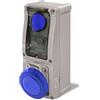 ROSI Presa interbloccata verticale con portafusibili 32A 2P+T - BLU