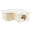 TRIXIE Casa per piccoli animali senza graffette e chiodi per criceti grandi e degus, con tre camere, 30 × 12 × 30 cm - 61233