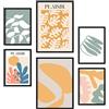 Nacnic set di 6 poster artistici Matisse. Collezione di lenzuola con forme fiorite e colorate per la decorazione d'interni. Formati A3 e A4. Senza cornice.