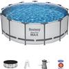 Bestway Set piscina fuori terra rotonda Steel Pro MAX da 396x122 cm