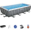 Bestway Set piscina fuori terra rettangolare Power Steel - 549x274x122 cm