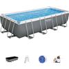 Bestway Set piscina fuori terra rettangolare Power Steel da 549X274X122 cm