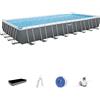 Bestway Set piscina fuori terra rettangolare Power Steel da 956x488x132 cm