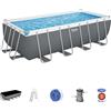 Bestway Set piscina grigio scuro da 488x244x122 cm