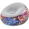 Bestway Poltrona pouf gonfiabile Graffiti