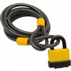 Sterling 825 C WPL - Cavo di sicurezza in acciaio da 2,5 m, 8 mm e lucchetto resistente alle intemperie, 48 mm, colore: Nero