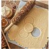 BULLA Mattarello di Natale con motivo natalizio 3D, fiocco di neve Paisley, ramo dell'olio, per fai da te, Natale, cucina, biscotti dopo il (43 cm x 5 cm)
