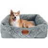 Nobleza Cuccia Cane Interno Taglia Media, Cuccia per Cani Lavabile, Morbida Confortevole Letto per Cani, Bordi Rialzati, Fondo Antiscivolo, 70x60x20cm, M, Gris