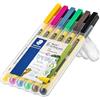 Staedtler Noris Writing pen 307 Fineliner, alloggiamento in 97% plastica riciclata a norma ISO 14021, scatola con 6 fineliner in colori assortiti, 307 SB6