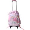 Riuulity Zaino Trolley Per Bambini Con Ruote Zaino Per Bambina Borsa Per Studenti Della Scuola Elementare Spalle Riflettenti Rosa Borsa Da Scuola Di Grande Capacità Per Zaino