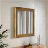 DEGHI Specchio 100x80 cm reversibile con cornice in legno di mango naturale - Hindi