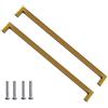 BOZONLI Maniglie per Mobili da Cucina in Acciaio Inox - 2 pezzi Maniglie per Ante Armadio, Cassetti, Mobili Camera da Letto, Distanza Fori 320mm (Oro)
