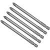 CoCud Croce Punte Croce Avvitatore, PH2 6mm 100mm Lungo 1/4 Gambo Esagonale, S2 Punta Croce Magnetica Trapano per Potenza Impatto Guida, 5 Pezzi