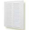 Nordborn Griglia di ventilazione in metallo da 25x25cm con rete anti-insetti, ventilazione e aerazione (25 x 25cm, Bianco)