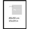 Pix FRAMES Cornice Foto - 40x50 cm - Portafoto da Parete Legno - Elegante Cornici da Parete - Porta Foto da Muro - Classico Quadretti da Parete - Moderno Portafoto - Nero