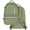 CONVERSE 10021138-A08 STRAIGHT EDGE Verde Unisex Adulto ZAINO Taglia Unica