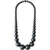 Heritage Hues Collana unisex con perline di legno grosse - design - nero