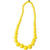 Heritage Hues Collana unisex con perline di legno grosse, 80 cm - Design - giallo, Legno