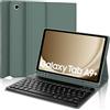 WINCHKING Tastiera per Samsung Galaxy Tab A9 Plus 11, Cover con Tastiera Galaxy Tab A9+, Custodia Italiano Bluetooth Rimovibile Keyboard per Samsung a9 Plus Tablet 2023 11 Pollici, Verde Scuro