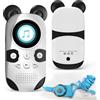 ODEJOI Lettore MP3 da 64 GB per bambini, Bluetooth 5.3, musica per dormire integrata 18, altoparlante, registrazione one-touch, panda portatile per audio HiFi senza perdite, radio FM, registrazione vocale,