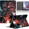 LunarDrift Custodia Cover per Apple iPad (2020)/8th Gen/7/9th Gen 10.2'' Anime Kamado Tanjirou Tablet con Supporto Protettiva Multi-Angoli Regolabile Sottile Antiurto Holder Flip in pelle PU, 02