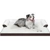 COMSLE Cuccia Cane Interno Taglia Grande e Media, Cuccia Ortopedica Cane Sfoderavile e Lavabile, Letto per Cani Antiscivolo e Impermeabile, Cuccia Divano per Cani, Marrone 89x63x15.6cm