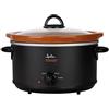 JATA JEOL2135 Money Box with 3.5 Litre Capacity Removable Terracotta Ceramic Bucket, Dishwasher and Oven, 3 Heat Settings, Glass Lid, Healthy and Traditional Cooking