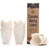 Bake Choice Pirottini per Muffin Carta Tulipano,200 Pezzi Standard Bianco,Carta Pergamena Europea & Nordica,Pirottini per Muffin per Feste/Natale/Compleanni/Pasticeria,Dimensione Standard