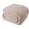 Whale Flotilla Coperta Morbida e Calda in Flanella, Coperta Pile Plaid per Letto, Divano, 150 x 200 cm, Beige
