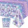 XJLANTTE 2 Tovaglie per la Sirena, Coperture per il Tavolo di Compleanno, Oceano, Mare, Pesce, Capannone per Ragazze Sotto il Mare, Forniture per Festa del Bambino 130 x 220 cm