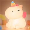 YISSVIC Luce Notturna Bambini Unicorno Ricaricabile Tipo C Luminosità Regolabile con Timer Regalo Battesimo Regalo di Compleanno e di Natale per Bambini e Neonati