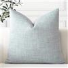 Artscope 1 Pezzi Federe per Cuscini in Finto Lino Minimalista Copricuscini Decorativo per Domestica Soggiorno Camera da Letto Divano 55x55cm, Blu Grigio