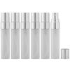 Enslz - Flacone spray in vetro smerigliato trasparente, con nebulizzatore da 5 ml, ricaricabile, profumo vuoto, confezione da 10 pezzi