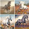 DCIDBEI Painting 4 Pezzi 30x30 cm 5D Cavalli Cavallo Puzzle Perline Diamond