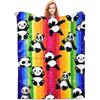 MPQDFG Coperta Di Panda Cartoni Animati Coperta di Flanella decorazione Comfort Calda Microfibra Coperta Delicato Sulla Pelle perfetta per la casa e regalo Stampa Morbida Coperte bambini 75 * 100cm