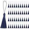 QUARKZMAN 45Pz Nappe per Segnalibri Setose Nappine Colorate Artigianali Fatte Mano Mini Nappes per Decorazioni Morbido Filo per Gioielli Portachiavi Souvenir Laurea Cucito Abiti, Blu Navy