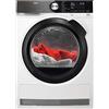 AEG T9DEB979 - Asciugatrice con pompa di calore, installazione libera, 9 kg, serie 9000 Premium, motore Inverter, 8 cicli di asciugatura, luce interna, programma rapido, pannello LCD, WiFi, porta XL nero, bianco, A+++