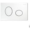 Pucci Placca per cassetta di scarico ad incasso Pucci Eco 2 Pulsanti Ellisse - 2014 bianca