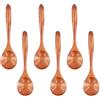 Amexo 6 pezzi Cucchiaio legno, 16.5cm lunghezza Cucchiaio di legno naturale per mangiare mescolare e bere zuppe, Mestoli legno cucina buono per raccogliere caffè cioccolata calda tè e miele
