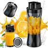 HUIJUTCHEN Frullatore Portatile, 600ML Mini Frullatore USB Ricaricabile con 6 Lame e Spazzola Frullatore Personale per Frullati, Frutta e Verdura Tazza per Casa, Campeggio e Viaggi (A)
