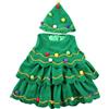 Generic Costume Babbo Natale Bambina Bambini Ragazze Albero di Natale Performance Costume di Danza Bambini Albero Regalo di Natale Costume Performance Vestito Natalizio Elfa di Babbo Natale