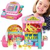 BAKAJI Registratore di Cassa Giocattolo Playset trasformabile in Ristorante per Bambole Giocattolo Bambini con Bambola Inclusa e Tanti Accessori Gioco Supermercato