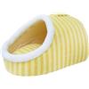 YOUCAI Cuccia Cane Gatto Interno Lavabile Peluche Tenda Casetta per Cani Gatti con Cuscino Rimovibile Lettino per Cani Morbido Divano per Cani,Giallo,45x30x25cm