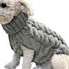 SMELEYOU Maglione per cani di piccola taglia, maglione a collo alto lavorato a maglia pullover elastico per cani maglione natalizio invernale spesso caldo classico per cani di piccola taglia per chihuahua
