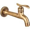 TOLIWEL Rubinetto in ottone anticato, con maniglia, per lavanderia, bagno, montaggio a parete, lavatrice, rubinetto per esterni, da giardino, tubo semplice, acqua fredda
